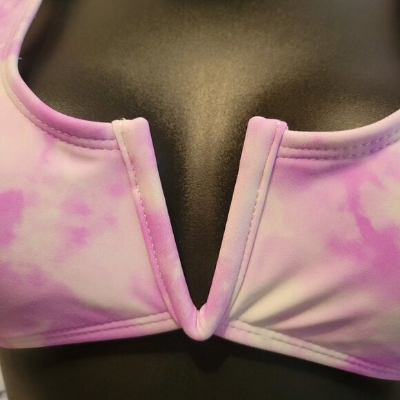 California Waves Juniors' V-Wire Bralette Bikini TOP ONLY - Picture 2 of 4